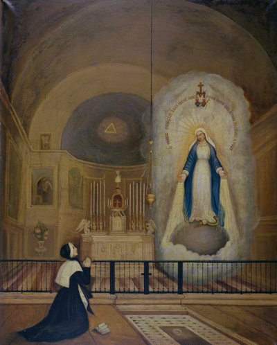 Erscheinung der Jungfrau Maria an St. Catherine Laboure, 31. Juli 1830, 1835 von Le Cerf